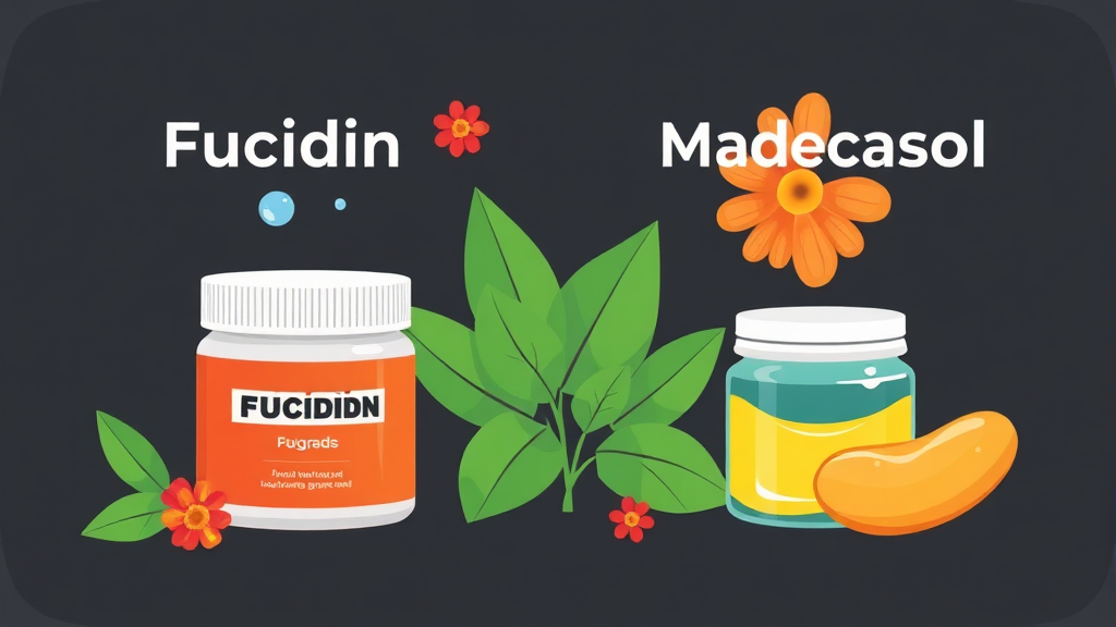 후시딘과 마데카솔, 무엇이 다를까요? (illustration 스타일)