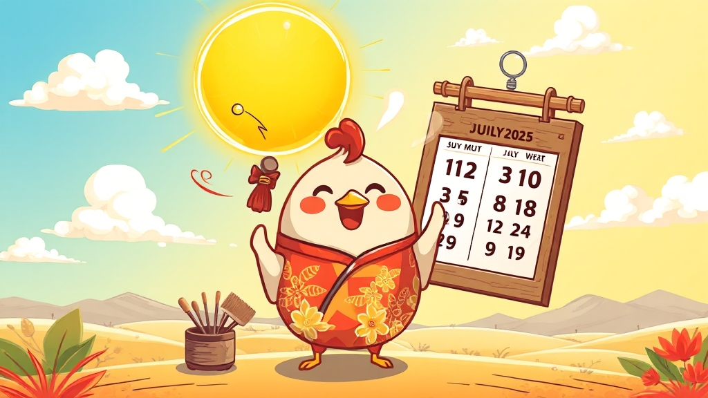 2025년 삼복 날짜 (cartoon 스타일)