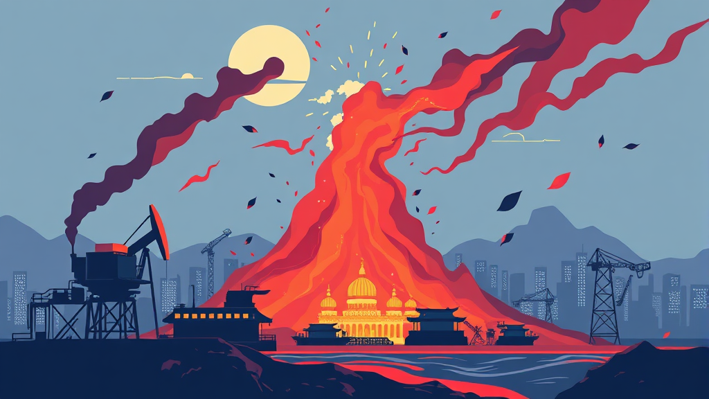 국제 유가 변동이 국내 경제 및 물가에 미치는 영향 (illustration 스타일)