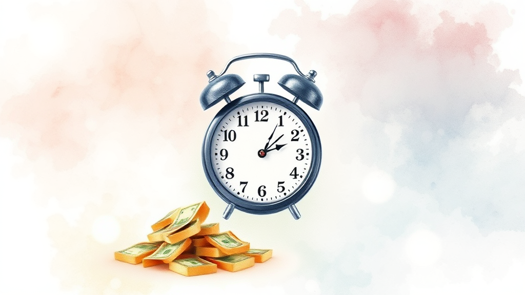 2026년 월급 환산액 계산 (watercolor 스타일)