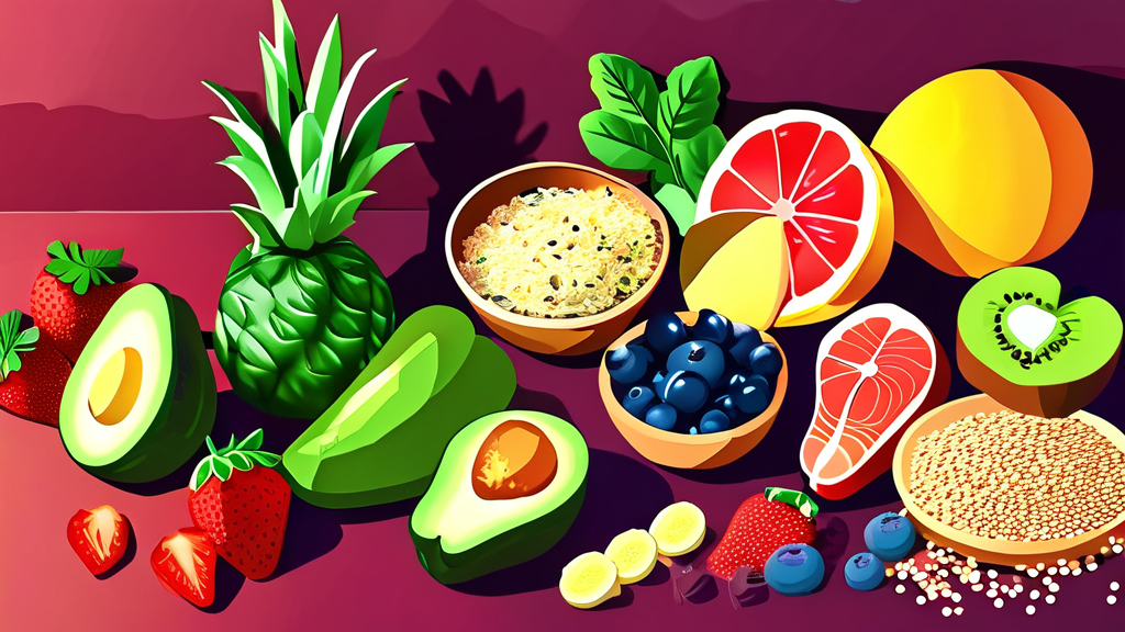 혈관을 튼튼하게 만드는 핵심 영양소 (illustration 스타일)