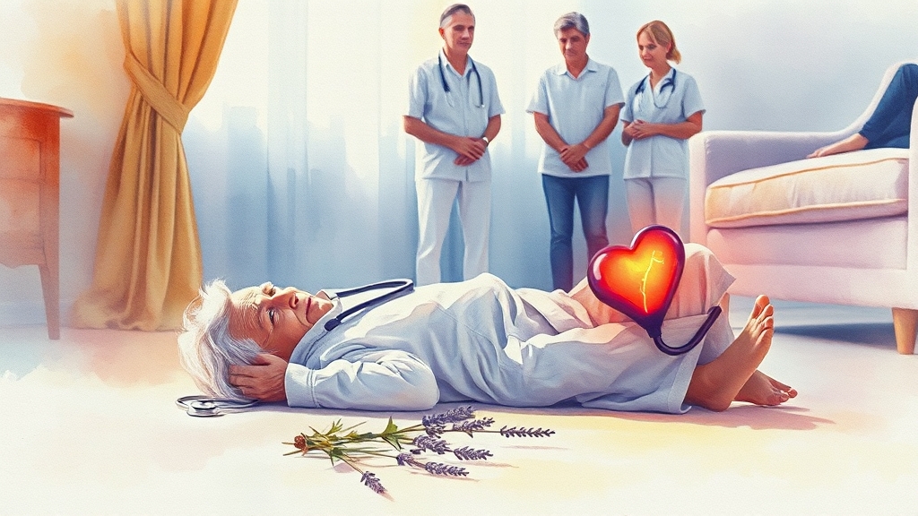 기립성 저혈압, 위험성과 진단 (watercolor 스타일)