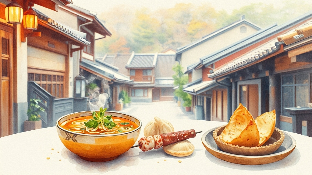 전통과 현대의 조화 (watercolor 스타일)