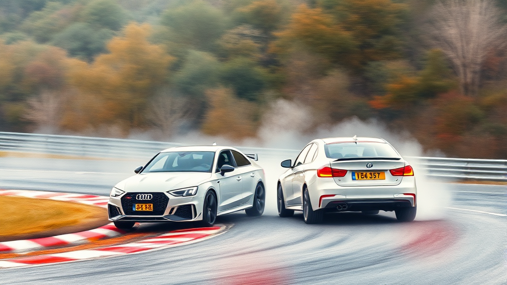 주행 성능 및 승차감 비교 (watercolor 스타일)