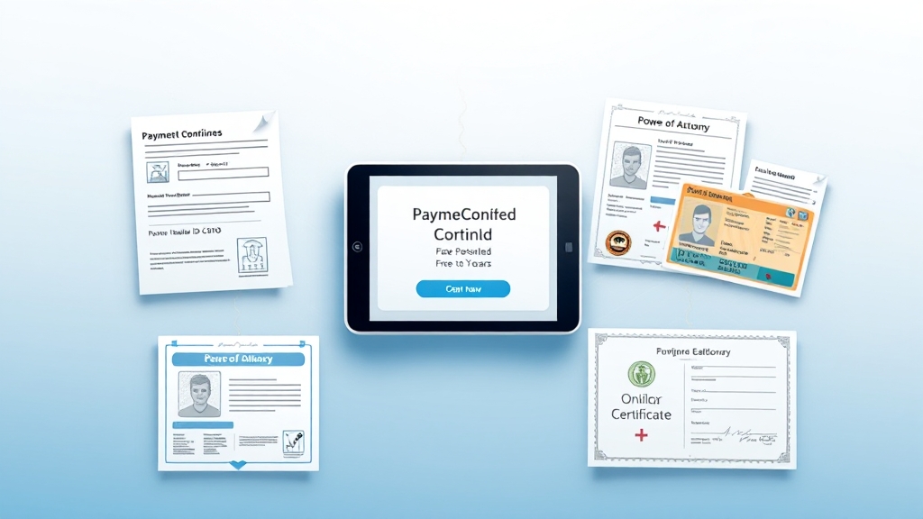 발급 전 체크사항 (illustration 스타일)