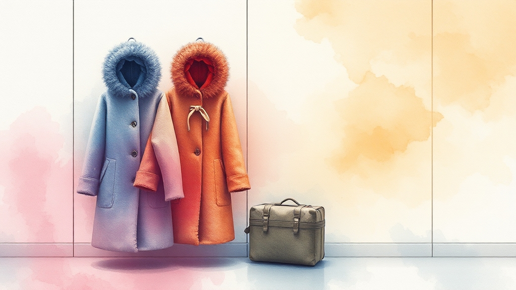 외투 보관 꿀팁 (watercolor 스타일)