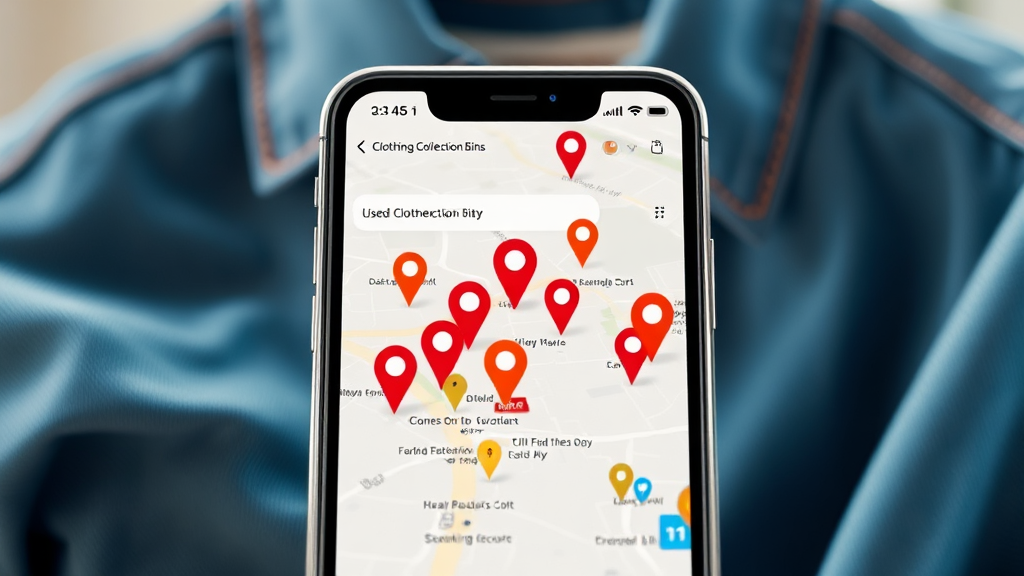 헌옷수거함 쉽게 찾기 (realistic 스타일)