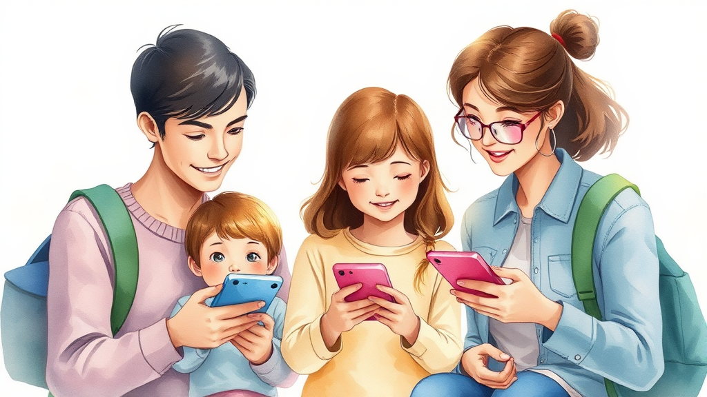 자녀 정보 확인 및 열람 동의 (watercolor 스타일)