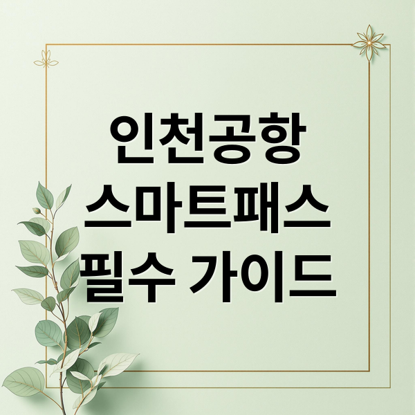 인천공항
스마트패스
필수 가이드 (인천공항 스마트패스 등록 방법)