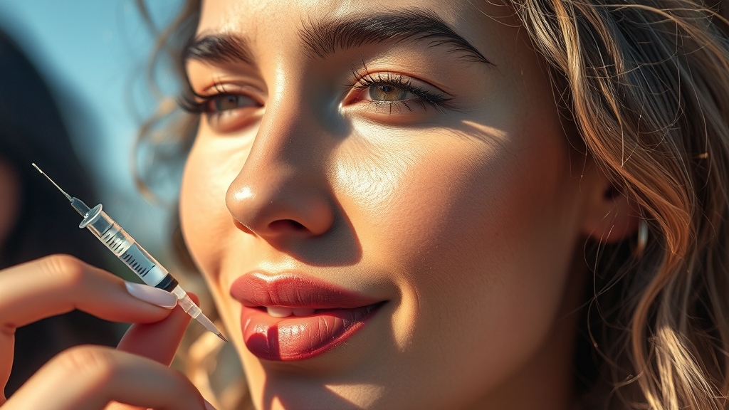 글루타치온 주사, 피부 미백 영향 (realistic 스타일)