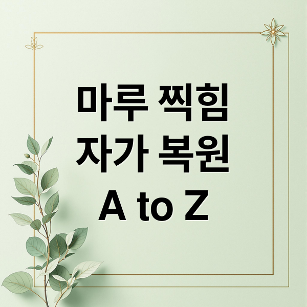 마루 찍힘
자가 복원
A to Z (마루 찍힘 복원 복구)