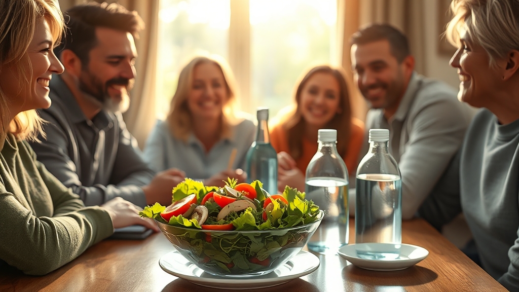 회식, 맛과 건강 둘 다 잡기 (realistic 스타일)