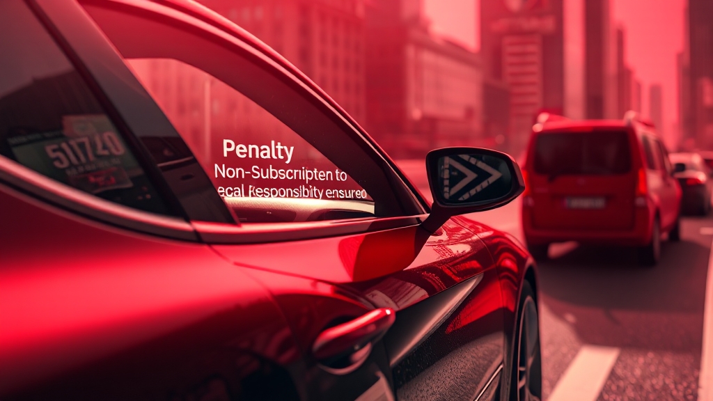 보험 의무 가입: 법적 책임 (realistic 스타일)