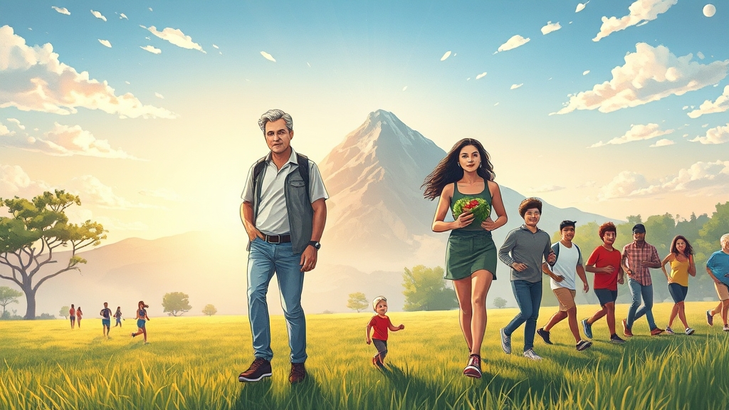 건강한 삶을 위해 (illustration 스타일)