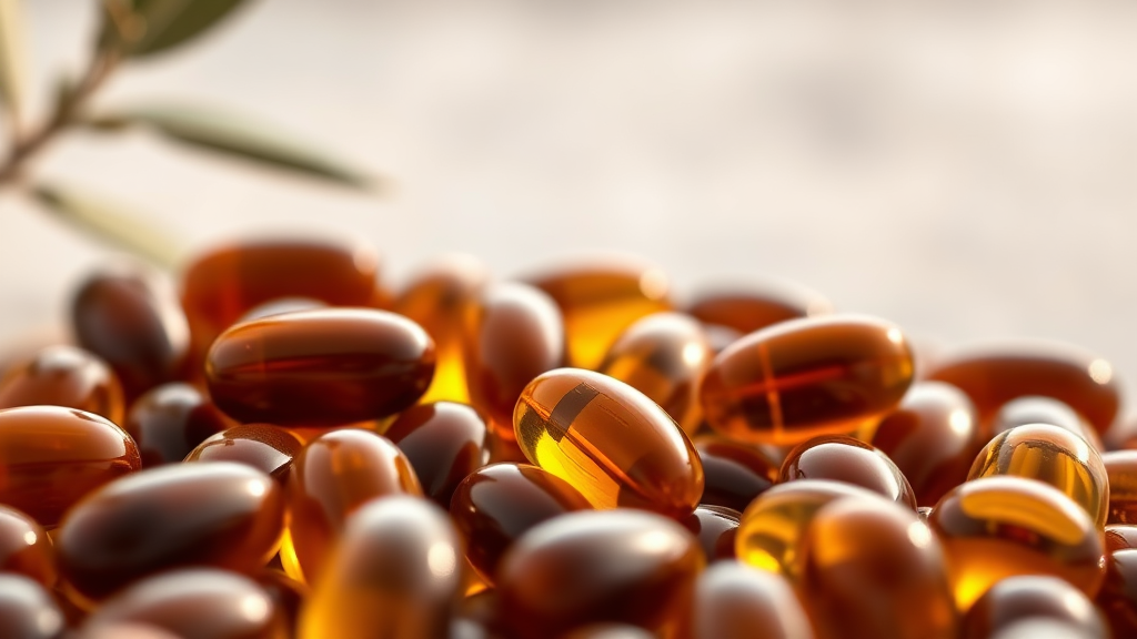 올리브오일 캡슐, 더 깊이 알아보기 (realistic 스타일)