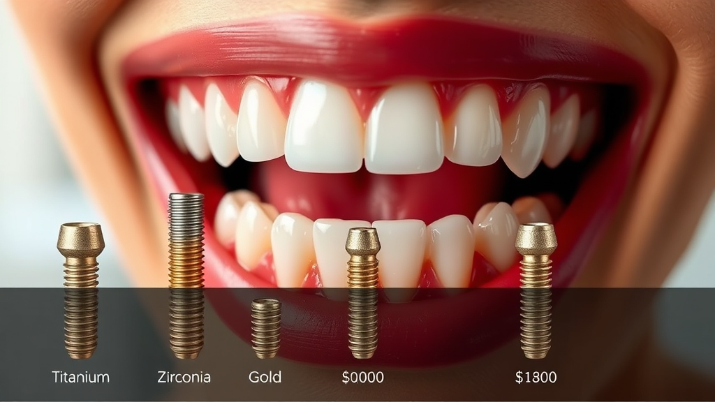 임플란트 종류별 비용 비교 (realistic 스타일)