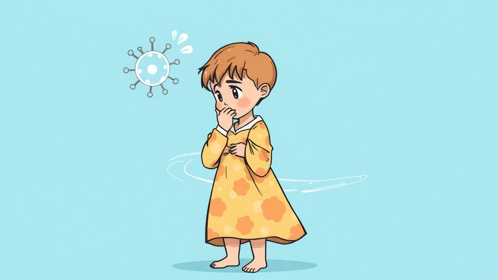 기침 예절도 중요해요! (cartoon 스타일)