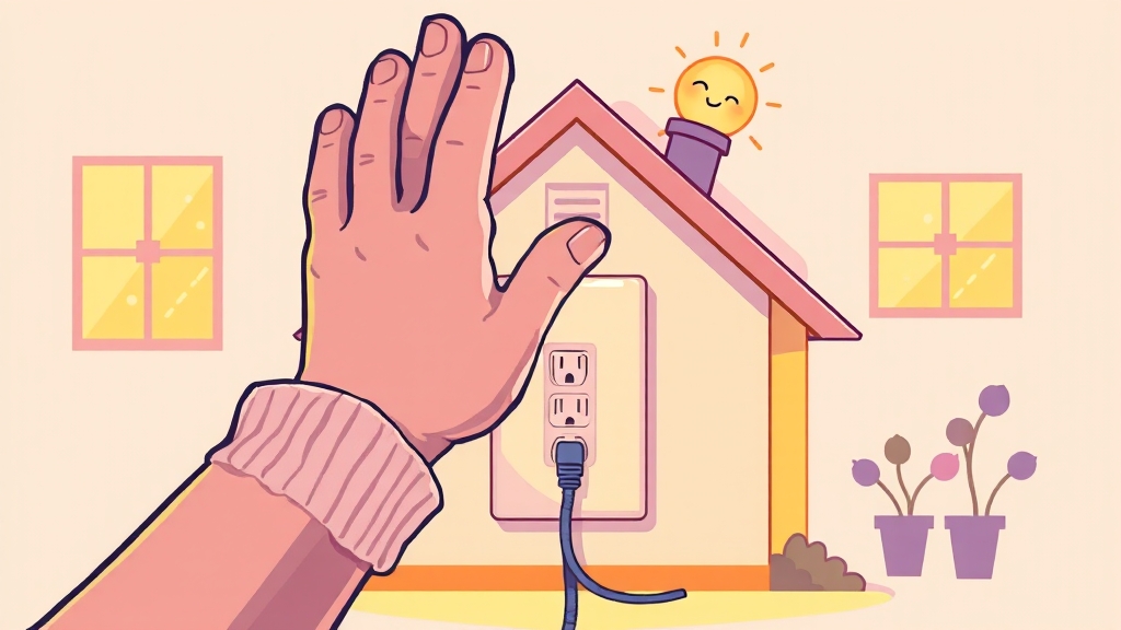 대기전력 차단, 멀티탭 활용 🔌 (cartoon 스타일)