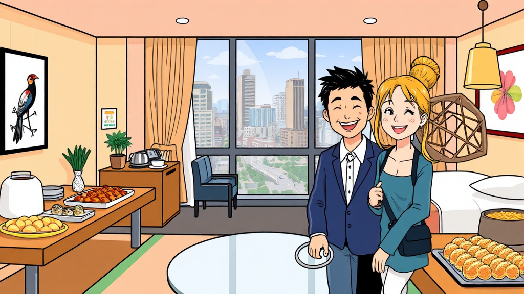 결론: 후쿠오카 여행, 니시테츠 그랜드 호텔과 함께 (cartoon 스타일)