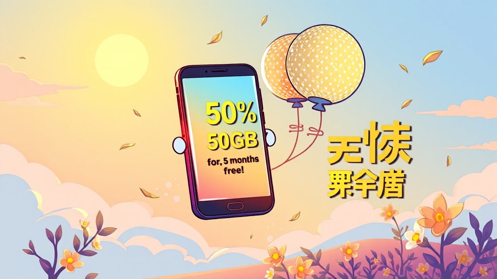 신규 가입 & 번호 이동 혜택 (cartoon 스타일)