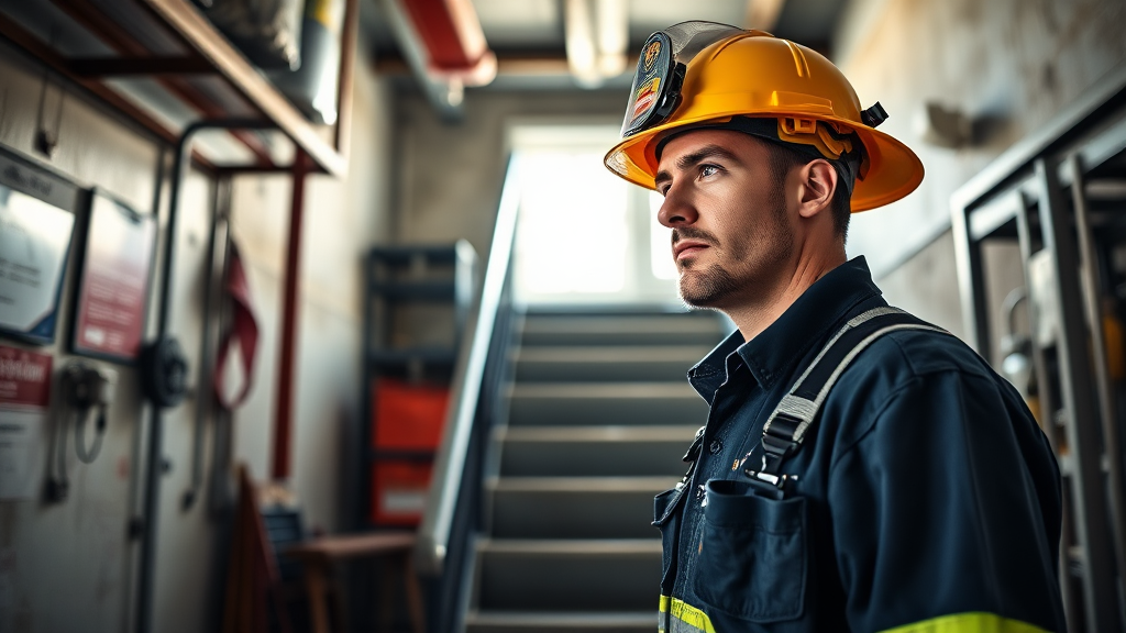 소방안전관리자 3급 취득 후 실무 활용 분야 (realistic 스타일)