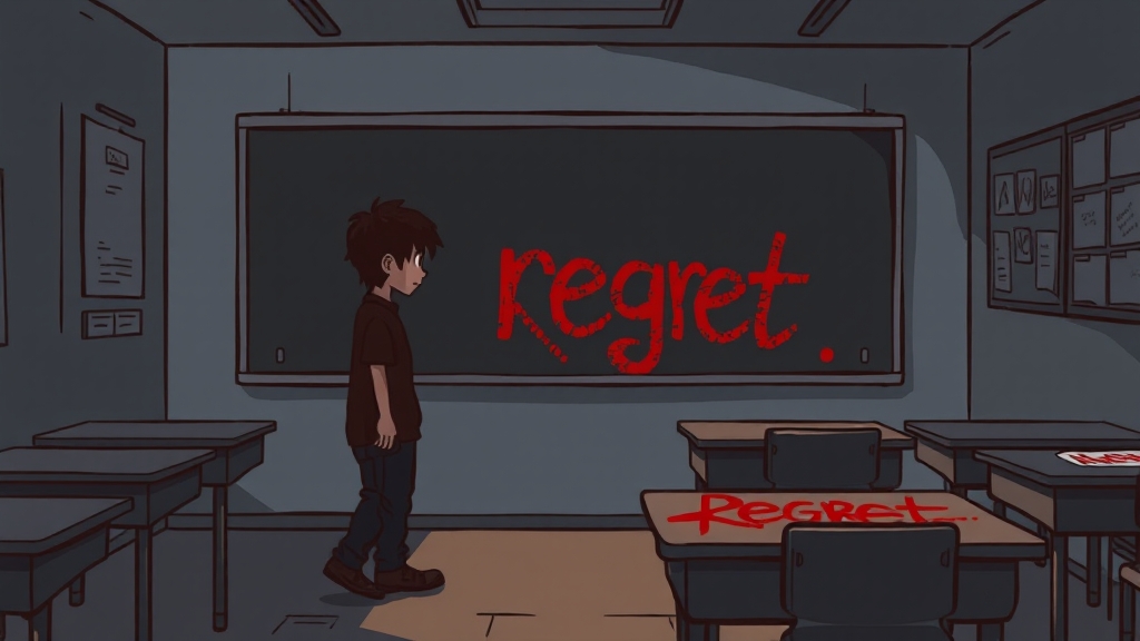 학폭 이력 기록 및 삭제 조건 (cartoon 스타일)