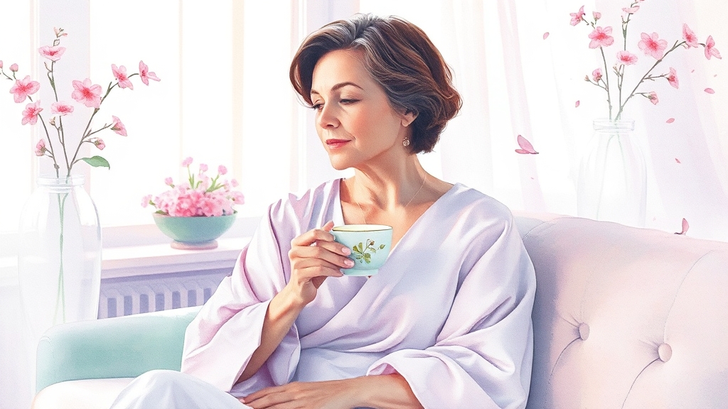 갱년기, 말차를 만나다 (watercolor 스타일)