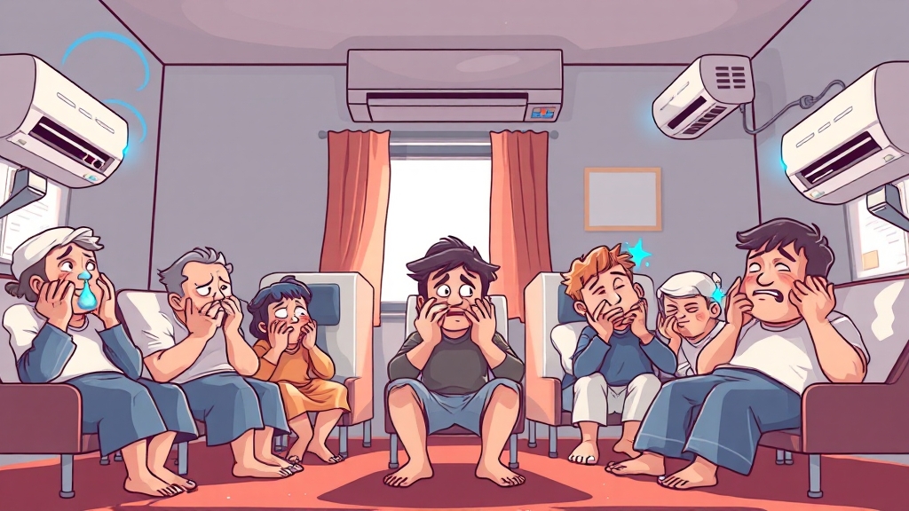 냉방병 vs 감기, 여름 감기와의 차이 (cartoon 스타일)