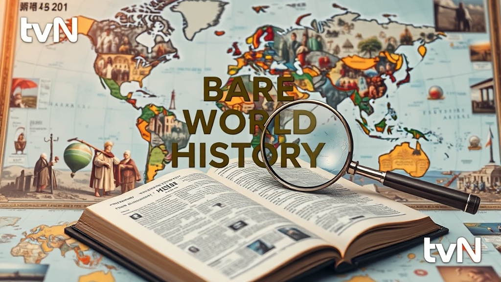 역사 속 여행: ‘벌거벗은 세계사’ 소개 (realistic 스타일)