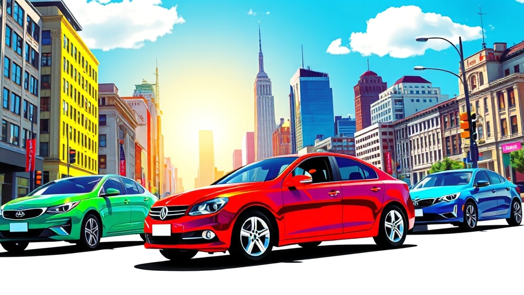 똑똑한 중고차 거래 시작! (popart 스타일)