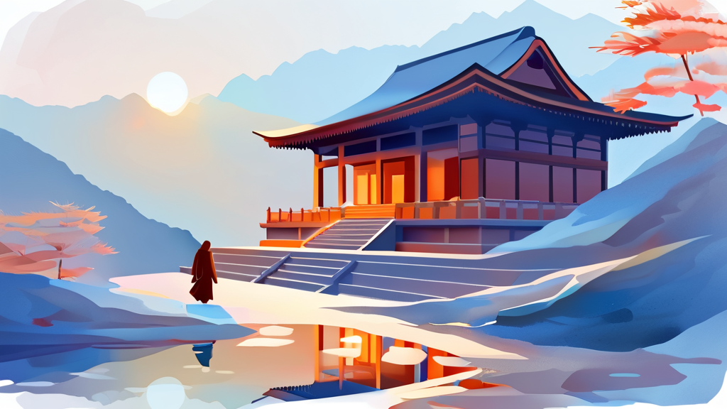 템플스테이 준비물 및 유의사항 (watercolor 스타일)