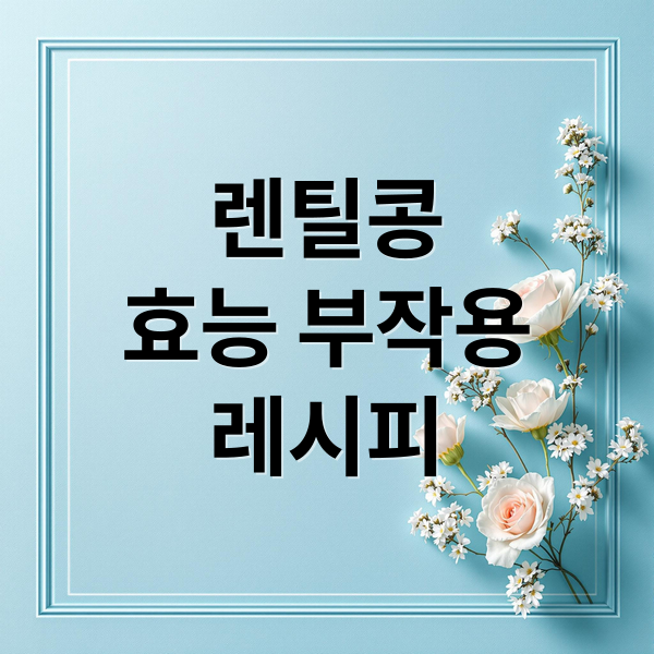 렌틸콩
효능 부작용
레시피 (렌틸콩 효능 부작용)