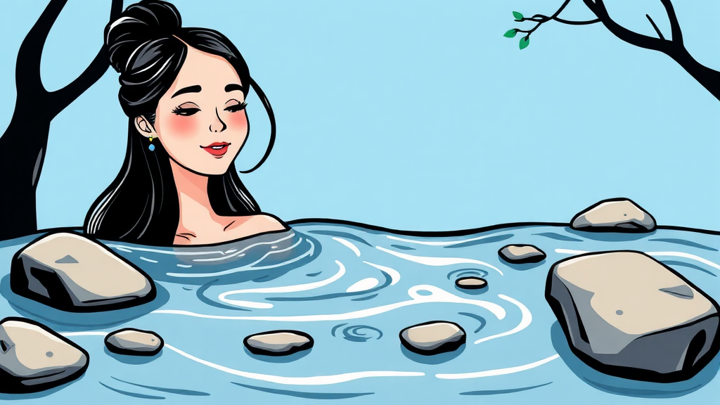 여성 요로결석 자연 배출 관리 (cartoon 스타일)