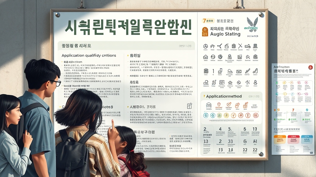 지원 대상 및 신청 조건 (realistic 스타일)