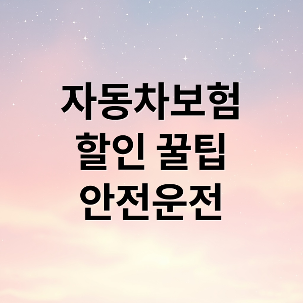 자동차보험
할인 꿀팁
안전운전 (자동차보험 할인 꿀팁)