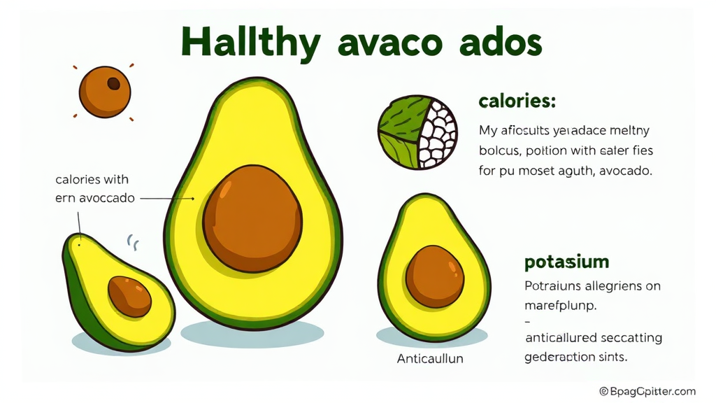 아보카도 섭취, 이것만은 꼭 알아두세요! (cartoon 스타일)