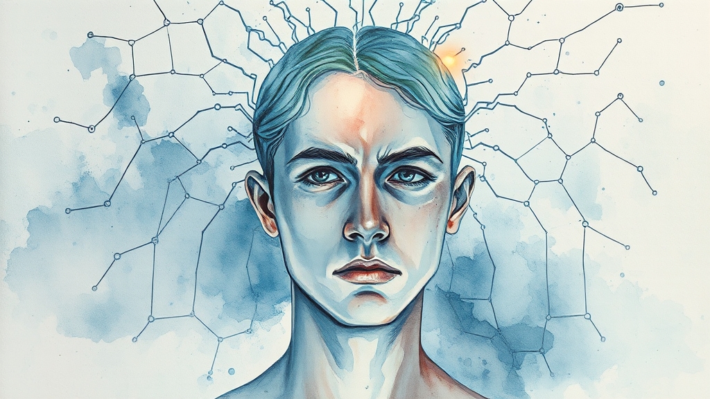 강박증을 유발하는 원인들 (watercolor 스타일)