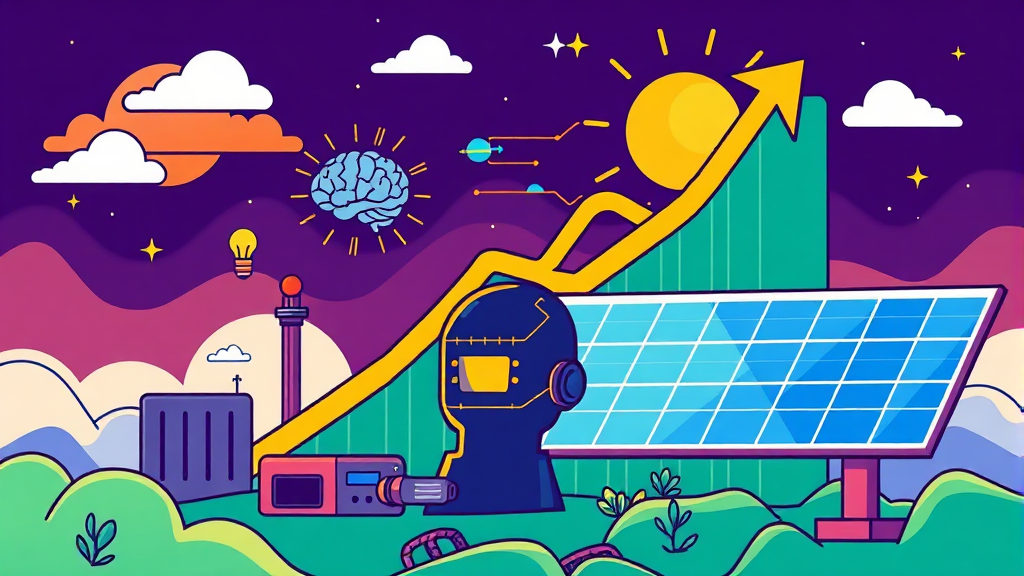 테마별 집중 분석: 반도체, AI, 태양광 산업의 부상 (cartoon 스타일)