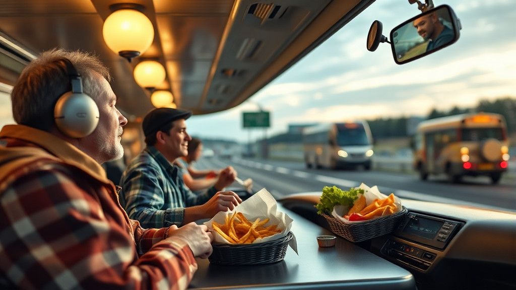 전국 고속도로 휴게소 맛집 BEST 10 (realistic 스타일)