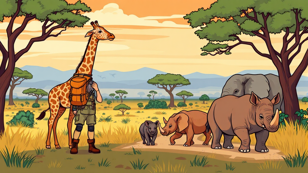 가장 가까이에서 만나는 야생 동물들 (cartoon 스타일)