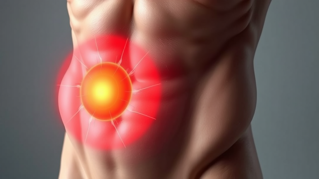 맹장염 통증 양상 변화 (realistic 스타일)