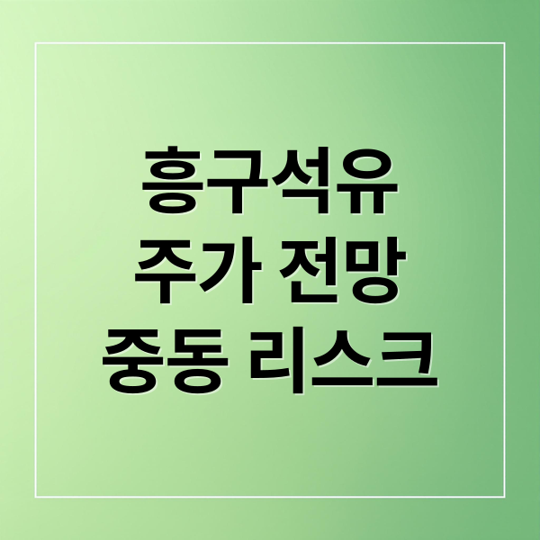 흥구석유
주가 전망
중동 리스크 (중동 이슈 흥구석유 주가전망 26년 3월 5일)