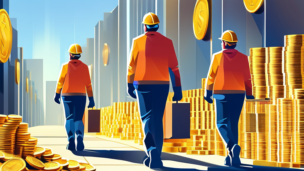 내일채움공제 가입 시 알아두어야 할 주요 혜택 (illustration 스타일)