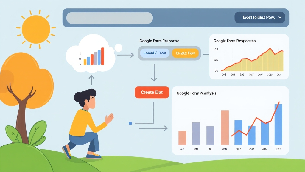 구글 폼 응답 설정 및 관리 (cartoon 스타일)