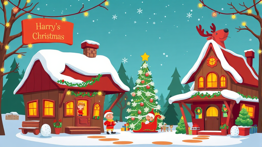 더현대 서울 크리스마스 빌리지 🏡 (cartoon 스타일)