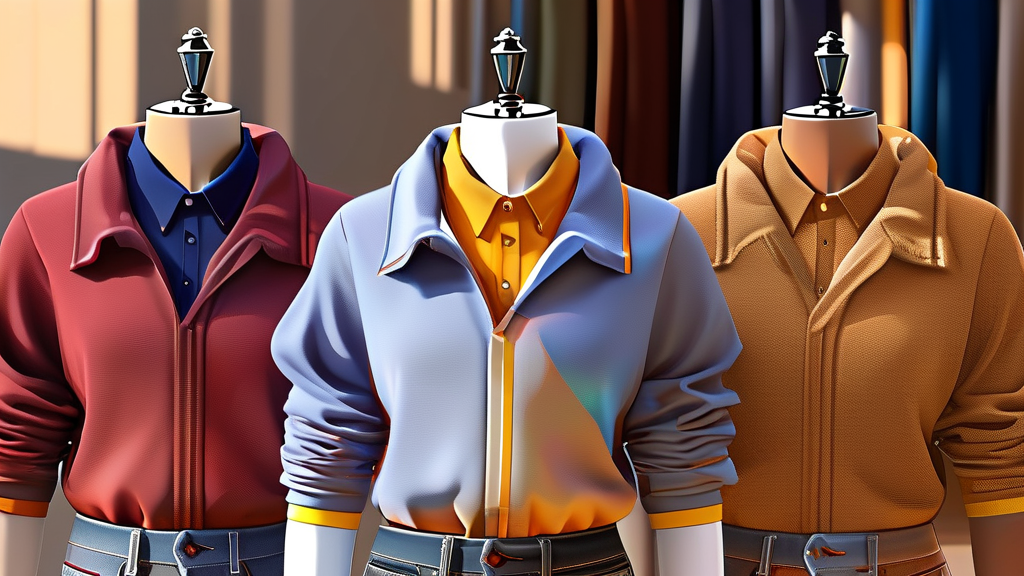 레귤러핏 vs. 다른 핏 비교 (realistic 스타일)