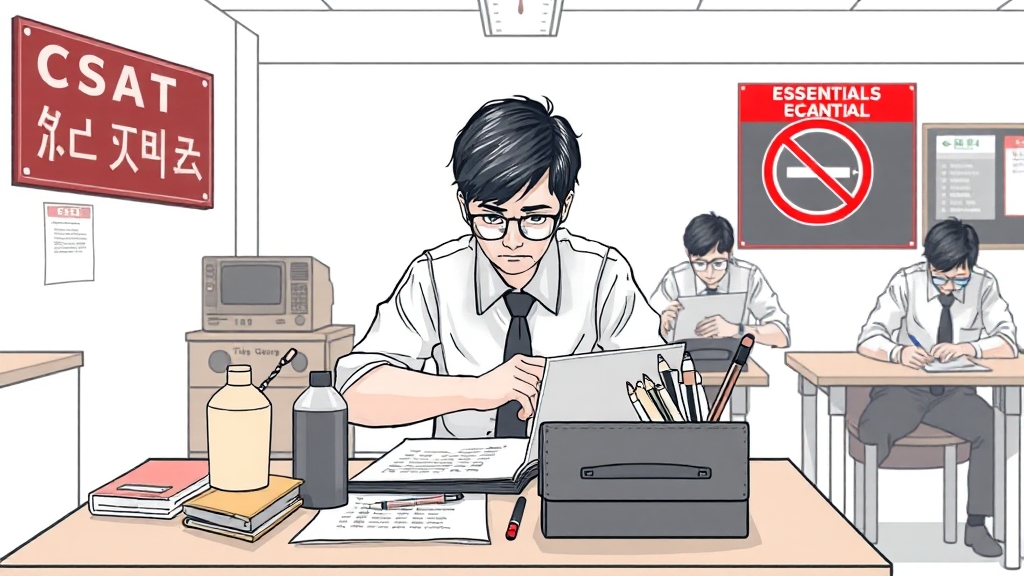 수능 준비물, 이것만 챙기자! (illustration 스타일)