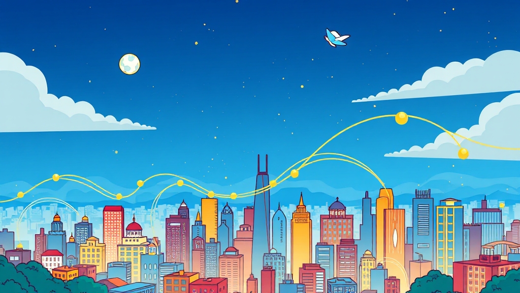 5G 네트워크 및 연결성 (cartoon 스타일)