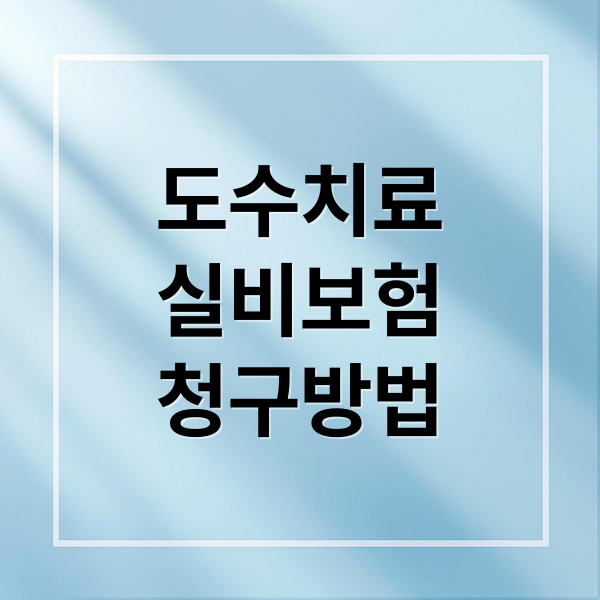 도수치료
실비보험
청구방법 (도수치료 보험적용 조건 청구)