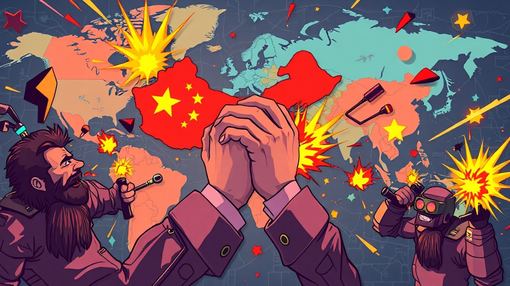 광물 전쟁: 시작과 핵심 광물 (cartoon 스타일)